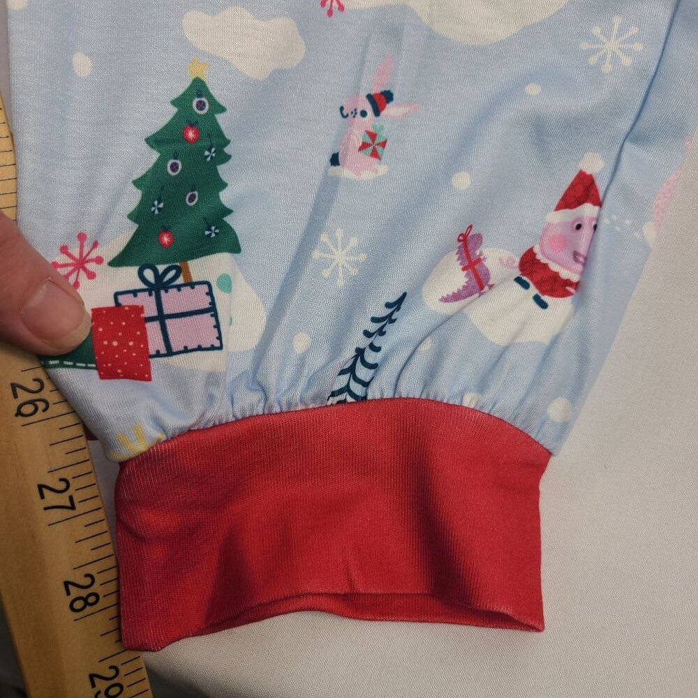 Peppa Pig Holiday Womens Pajama Set Long Sleeve Top & Pants Christmas Print Sz L - Picture 11 of 12